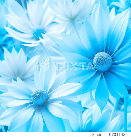 Soft blue flowers background. Digital generated...のイラスト素材