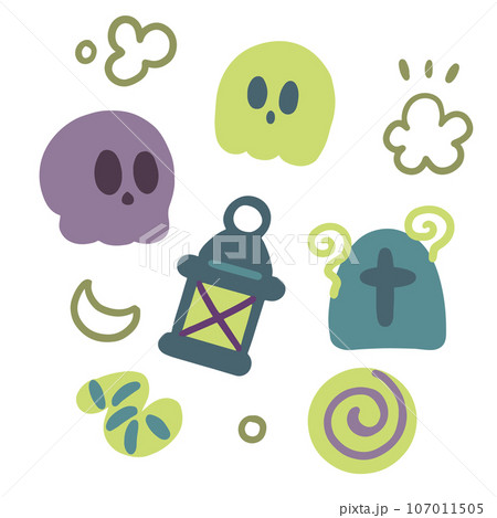 Halloween background green Halloween background green 107011505