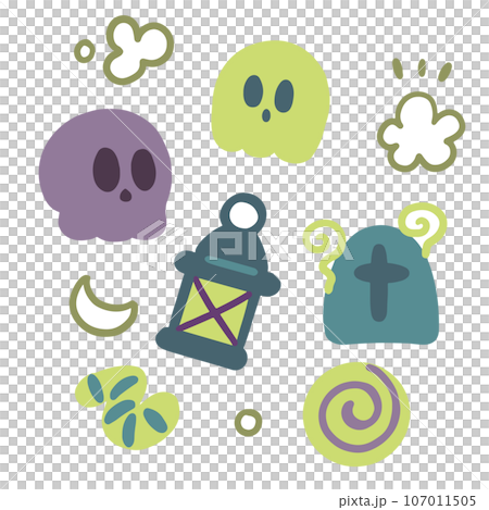 Halloween background green Halloween background green 107011505