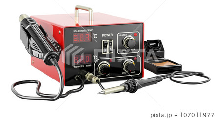 Digital soldering station. 3D rendering 107011977