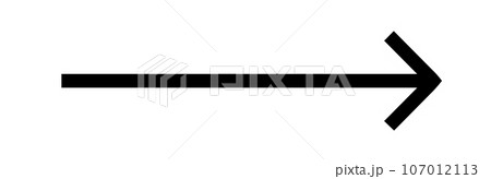 Black arrow pointing right. Arrow shape element. Vector 107012113