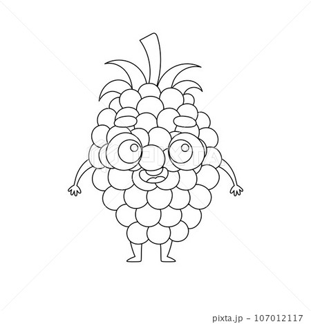Coloring page funny blackberry. Coloring book for kids. Educational activity for preschool years kids and toddlers with cute animal. Vector illustration Coloring page funny blackberry. Coloring book for kids. Educational activity for preschool years kids and toddlers with cute animal. Vector illustration 107012117