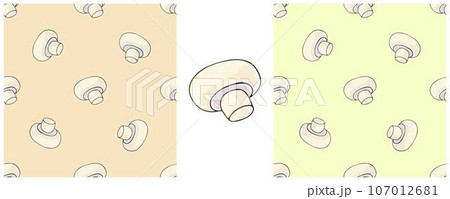 Illustration in hand draw style. Set Seamless pattern and print. Can be used for fabric, packaging, wrapping paper and etc Illustration in hand draw style. Set Seamless pattern and print. Can be used for fabric, packaging, wrapping paper and etc 107012681