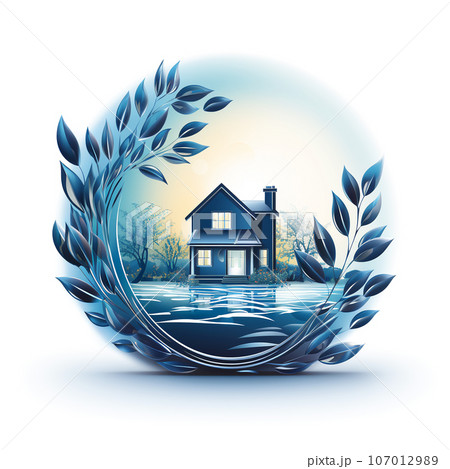Logo of a real estate agency for the sale and rental of apartments and houses Logo of a real estate agency for the sale and rental of apartments and houses 107012989