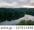 Aerial view of Vingis Park, Neris River and Vilnius TV Tower 107013498