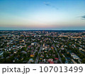 Zverynas district and Vingis park. Vilnius, Lithuania. Development of the old town 107013499