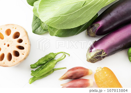 野菜 白背景 野菜 白背景 107013804