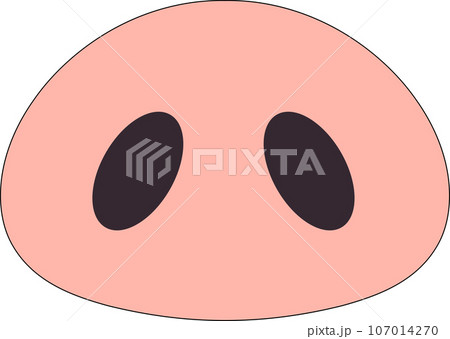 かわいい豚の鼻イラスト 107014270
