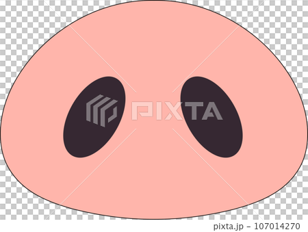 かわいい豚の鼻イラスト 107014270