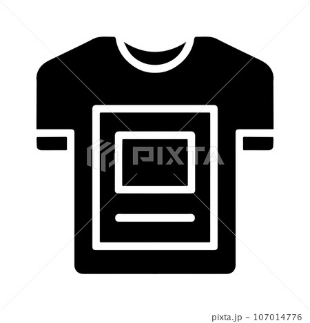 Stylish T-shirt Graphic - The Perfect Wearable Icon. Cool Flat Style T-shirt Icon. 107014776