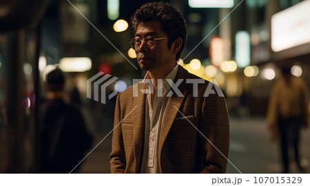 仕事帰りの疲れた中高年のサラリーマン・ビジネスマン・社畜・プレッシャー・残業・疲労困憊 仕事帰りの疲れた中高年のサラリーマン・ビジネスマン・社畜・プレッシャー・残業・疲労困憊 107015329