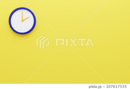 3D画像_シンプルな壁掛け時計_2時のイラスト素材 [107017535] - PIXTA