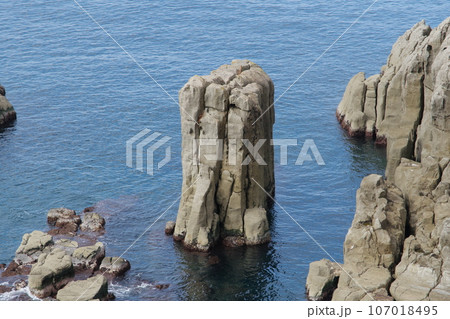 越前海岸　東尋坊のローソク岩 107018495