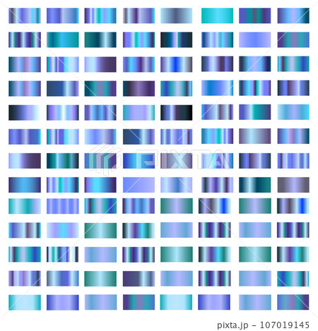 Set of colorful chrome metal gradients. Vector Set of colorful chrome metal gradients. Vector 107019145
