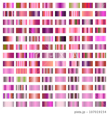 Set of colorful chrome metal gradients. Vector Set of colorful chrome metal gradients. Vector 107019154