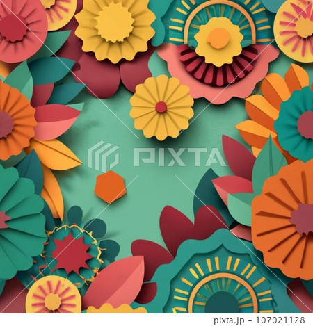 Floral paper background design for graphic  107021128