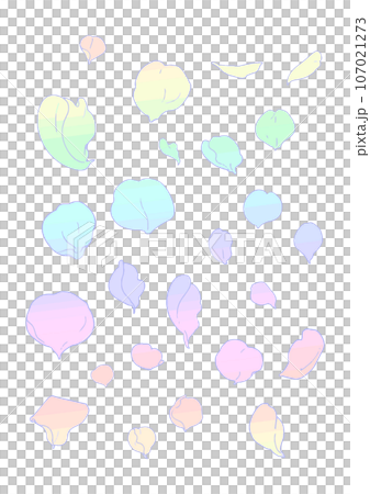 rainbow colored rose petals 107021273
