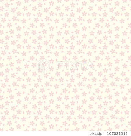 シームレスパターン素材：日本の伝統的な模様“小桜” 107021315