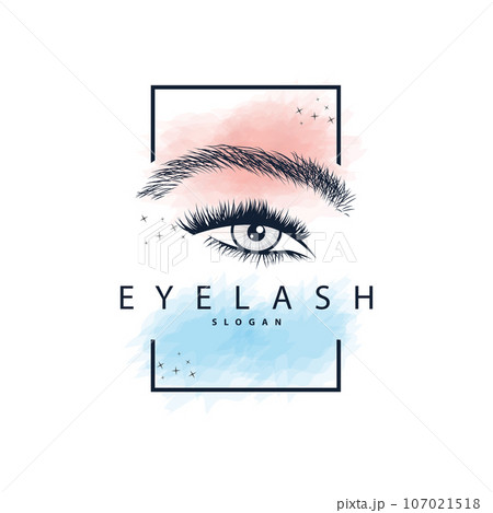 Simple Eyelash Logo Minimalist Abstract Design Templet Illustration Symbol Simple Eyelash Logo Minimalist Abstract Design Templet Illustration Symbol 107021518