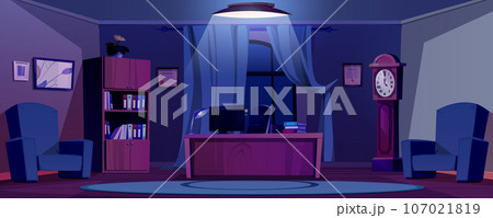 Chief office interior in evening Chief office interior in evening 107021819