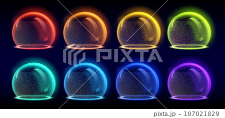 3d protect shield sphere bubble effect vector 107021829