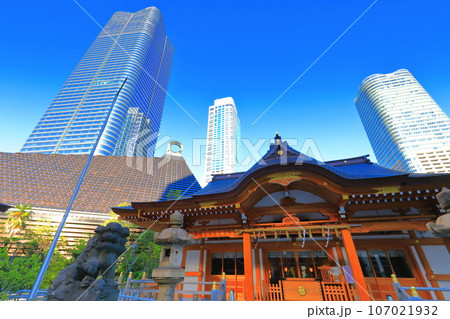 【東京都】快晴の森JPタワーと西久保八幡神社(麻布台ヒルズ ) 【東京都】快晴の森JPタワーと西久保八幡神社(麻布台ヒルズ ) 107021932