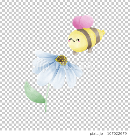 Honeybee with flower 107022679