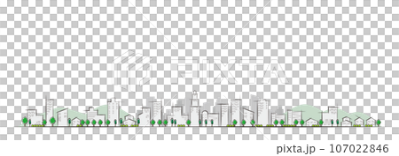 城市景觀的插圖排列著建築物。 城市景觀的插圖排列著建築物。 107022846