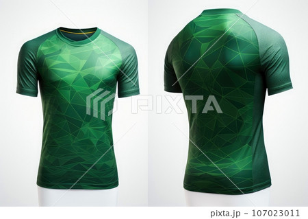 Mockup sports football team uniforms multicolors shirt, Generative AI illustration 107023011