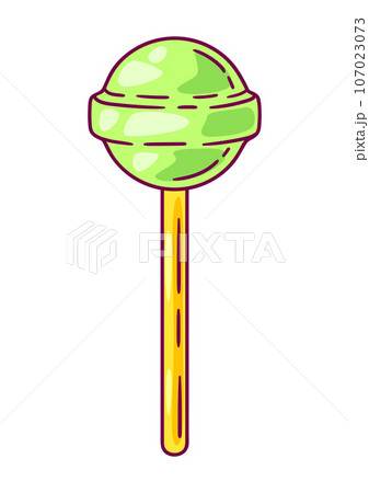 Lollipop candy illustration. Image for confectionery or candy shop. 107023073