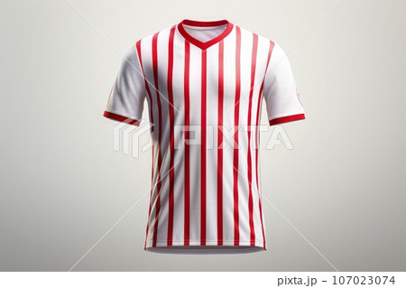 Mockup sports football team uniforms multicolors shirt, Generative AI illustration 107023074