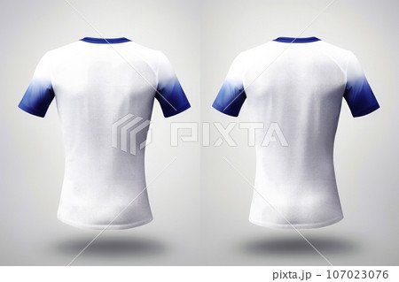 Mockup sports football team uniforms multicolors shirt, Generative AI illustration 107023076
