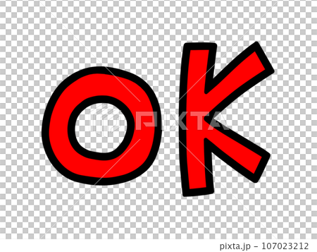 OK字元紅色 OK字元紅色 107023212