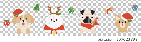 可愛狗狗上半身(聖誕節)套裝E 107023898