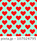 Red hearts - seamless vector pattern 107024795