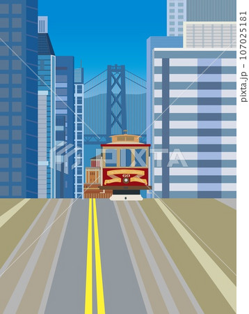 サンフランシスコ san francisco ケーブルカー ベイブリッジ サンフランシスコ san francisco ケーブルカー ベイブリッジ 107025181