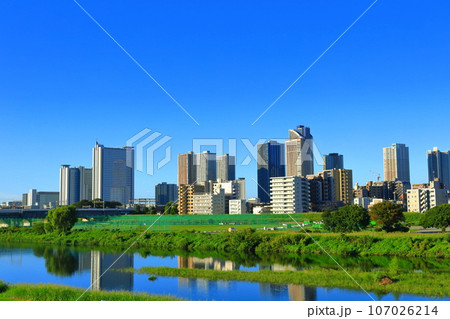 【神奈川県】武蔵小杉の高層マンションと新幹線 【神奈川県】武蔵小杉の高層マンションと新幹線 107026214