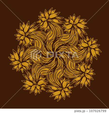 Colorful card with mandala. 107026799