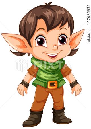 Boy Christmas Elf Character 107026955