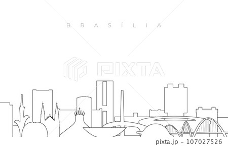 Outline Brasilia skyline. Outline Brasilia skyline. 107027526