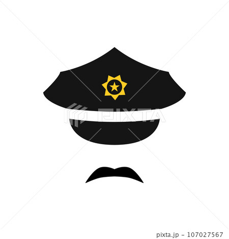 Police officer avatar icon.  107027567