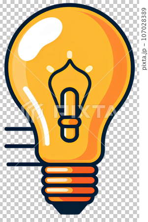 illustration, lamp, cartoon, light, design, isolated, icon, bulb, electric, electricity, symbol, object, bright, flat, illumination, simple, set, background, technology, element, graphic, modern, 107028389