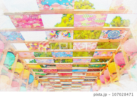 [愛知県]名古屋市北区の別小江神社の水彩画 107028471