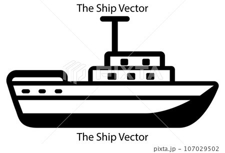 Maritime ships flat, Cargo ship container in the ocean transportation, shipping freight transportation. illustration vector 107029502