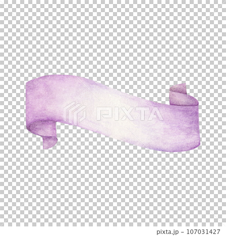 Watercolor painting of ribbon. Stripes or banners for text. Watercolor painting of ribbon. Stripes or banners for text. 107031427