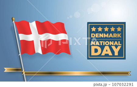 Denmark National Day, celebration template banner 107032291