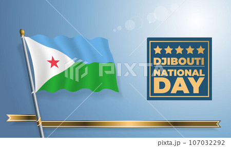 Djibouti National Day, celebration template banner 107032292