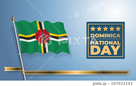 Dominica National Day, celebration template banner 107032293