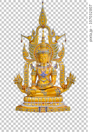 Buddha image on isolate on transparent background PNG file 107032807