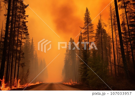 Forest fire. Forest fire. 107033957